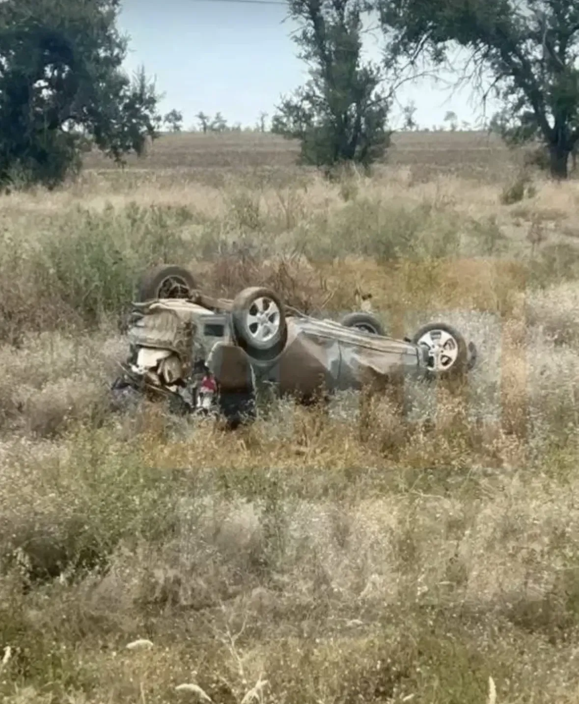 Под Будённовском Kia перевернулась: пострадали женщина и 8-летняя девочка