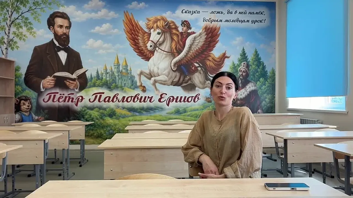 В школе № 3 станицы Советской после капремонта появились пуфы и таблица умножения