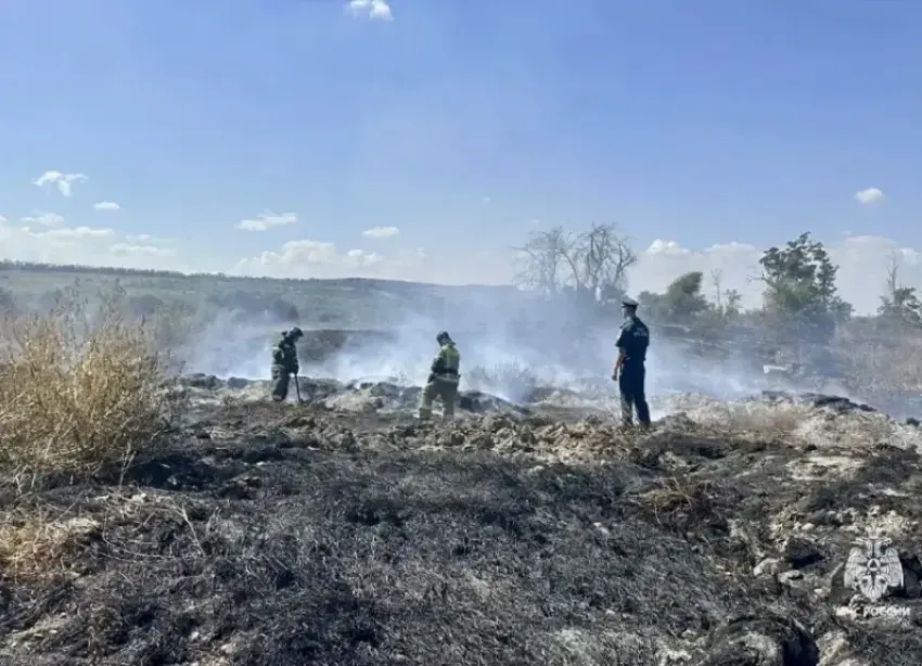 В Пятигорске запах гари идёт от тления травы у хутора Казачий
